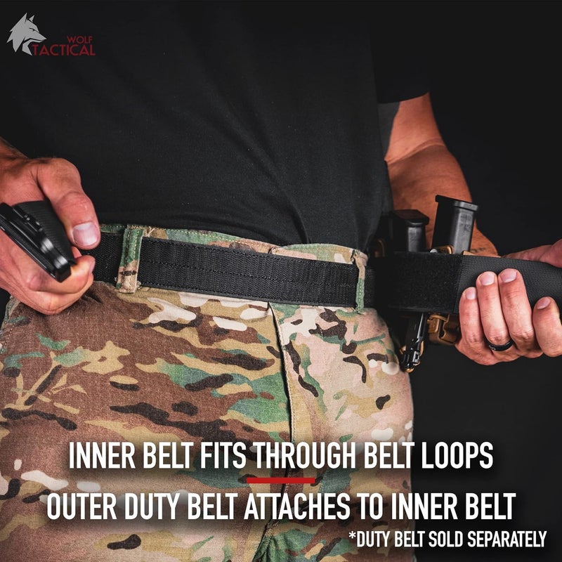 WOLF TACTICAL Hook Liner Inner for Duty & Battle Belt 1.5' Hook and Loop EDC Belt Accessories Black Inner - Image 4